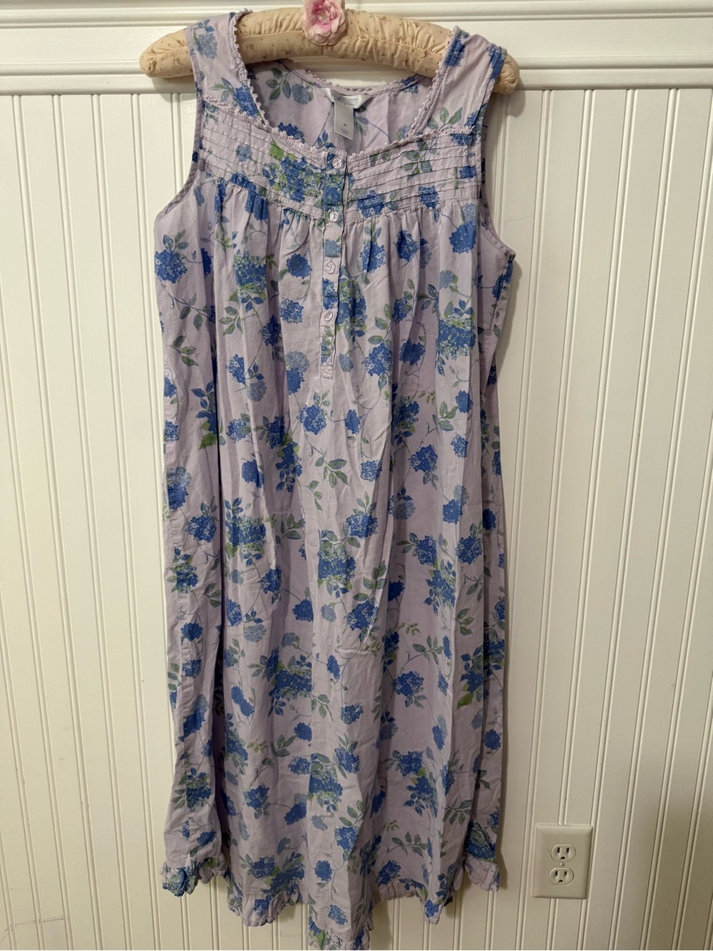 Donna sleepwear cotton ruffle nightgown